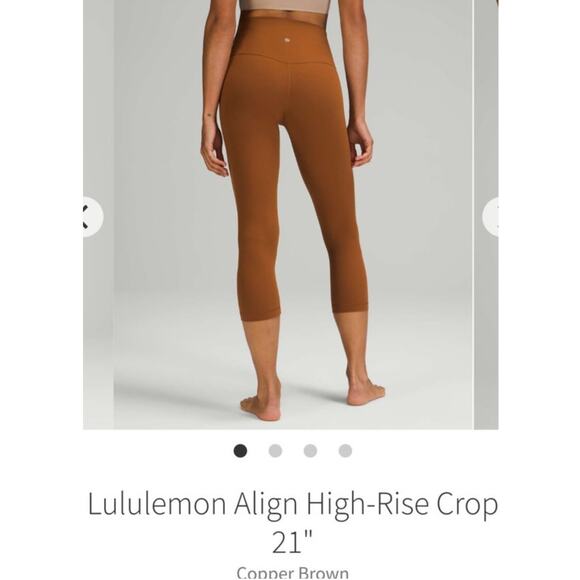lululemon athletica Pants - Like New Lululemon 21" Align High Rise Crop Pant in Copper Brown Sz 16